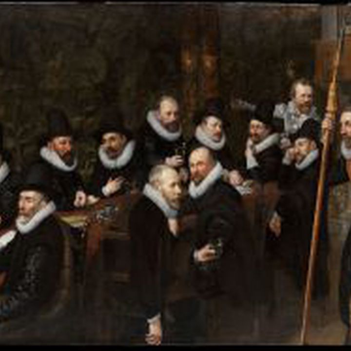 The magistrate receives the officers of the militia at Sint Sebastiaansdoelen