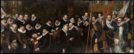 The magistrate receives the officers of the militia at Sint Sebastiaansdoelen
