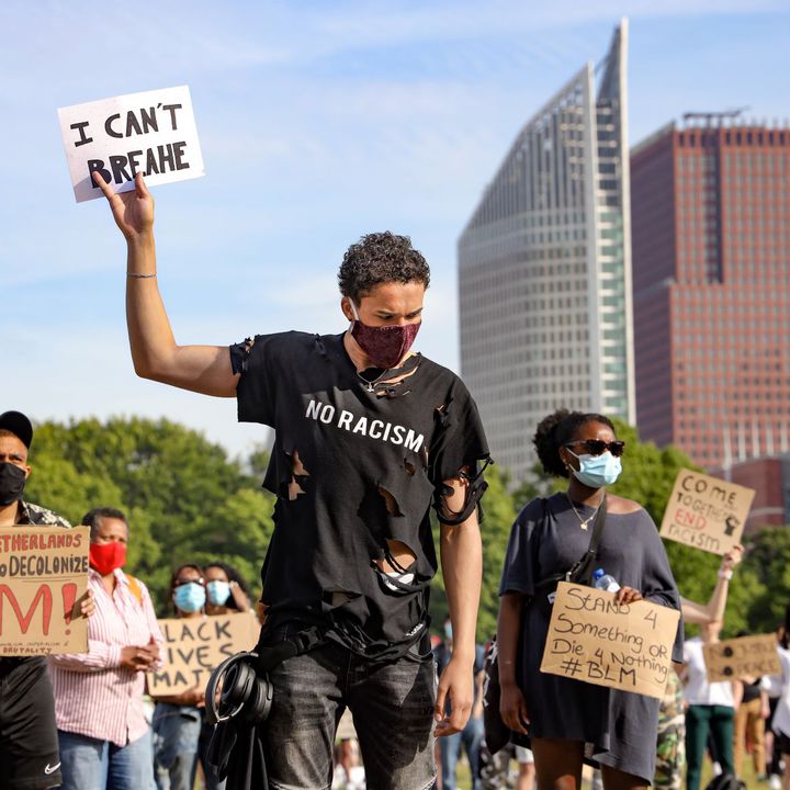 Photo of the first Black Lives Matter protest in The Hague