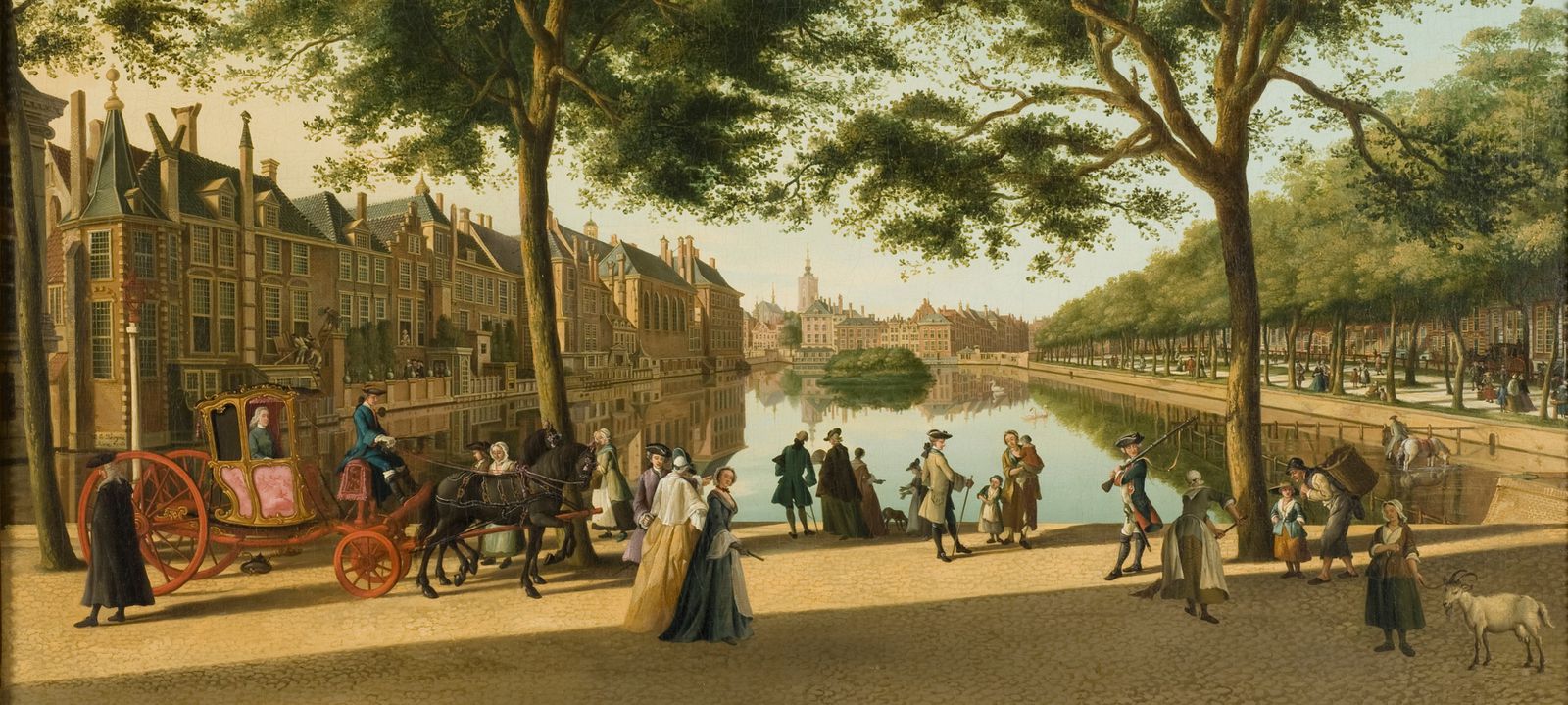De Hofvijver gezien vanaf de Korte Vijverberg