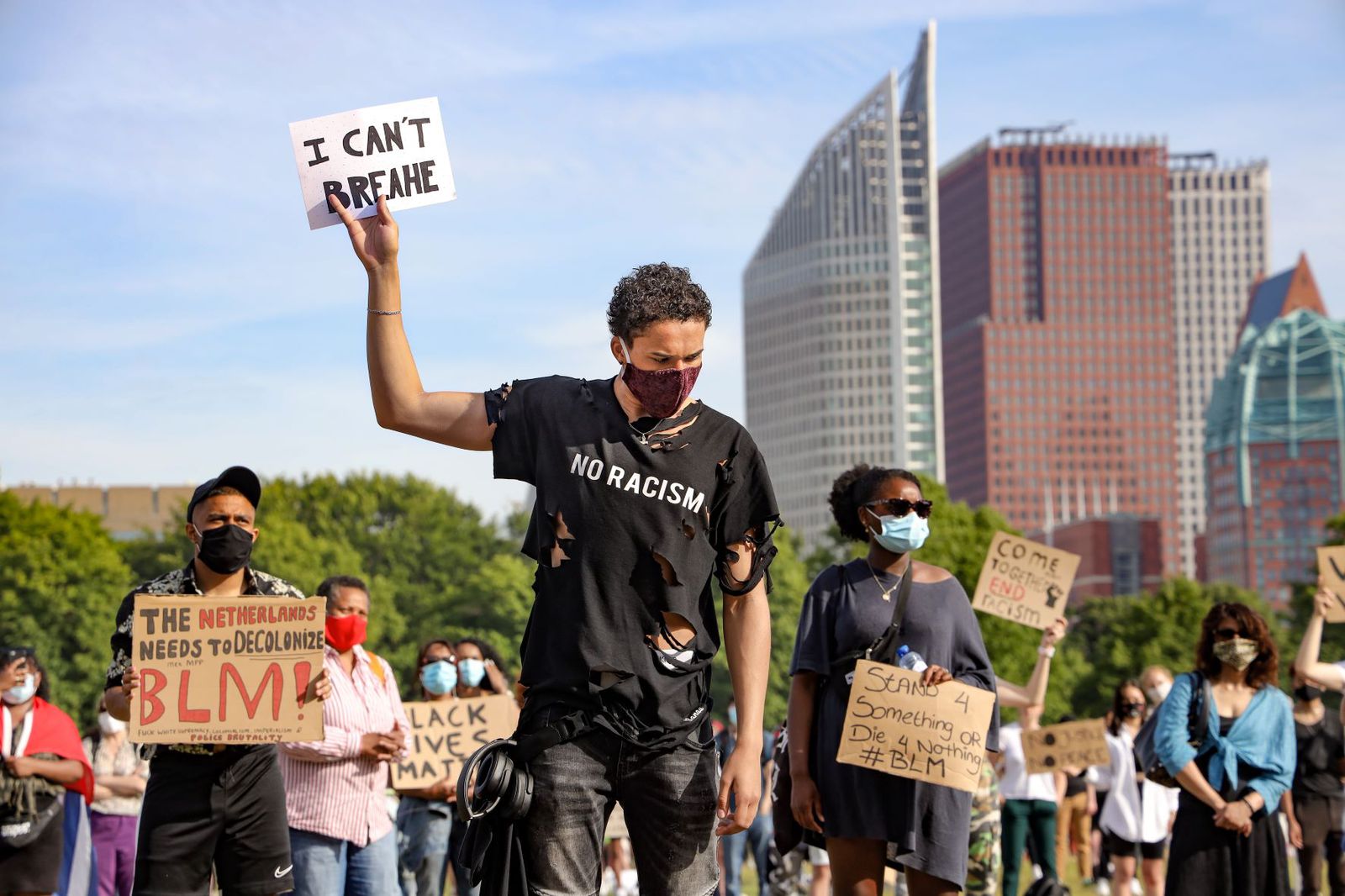 De eerste Black Lives Matter demonstratie in Den Haag