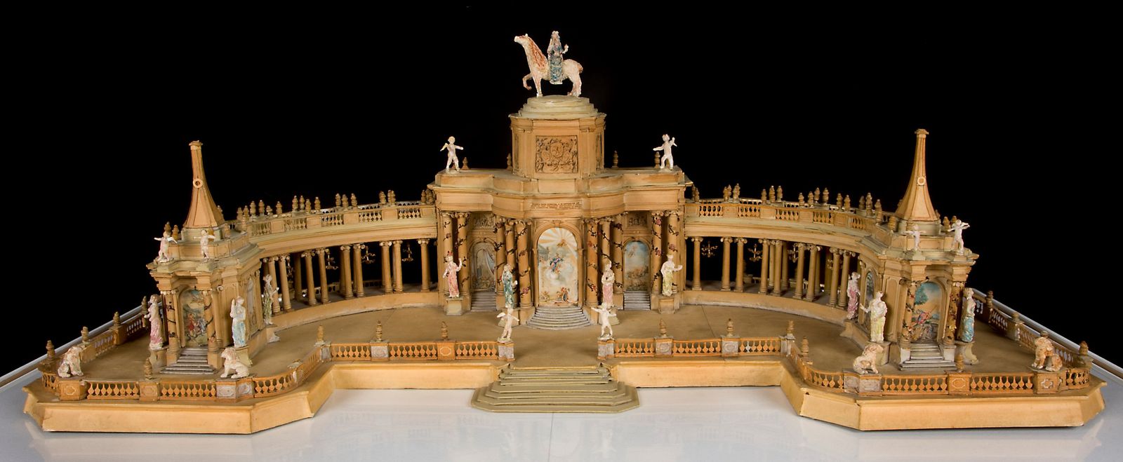 Model van het vuurwerkpaviljoen ter ere van de Vrede van Aken